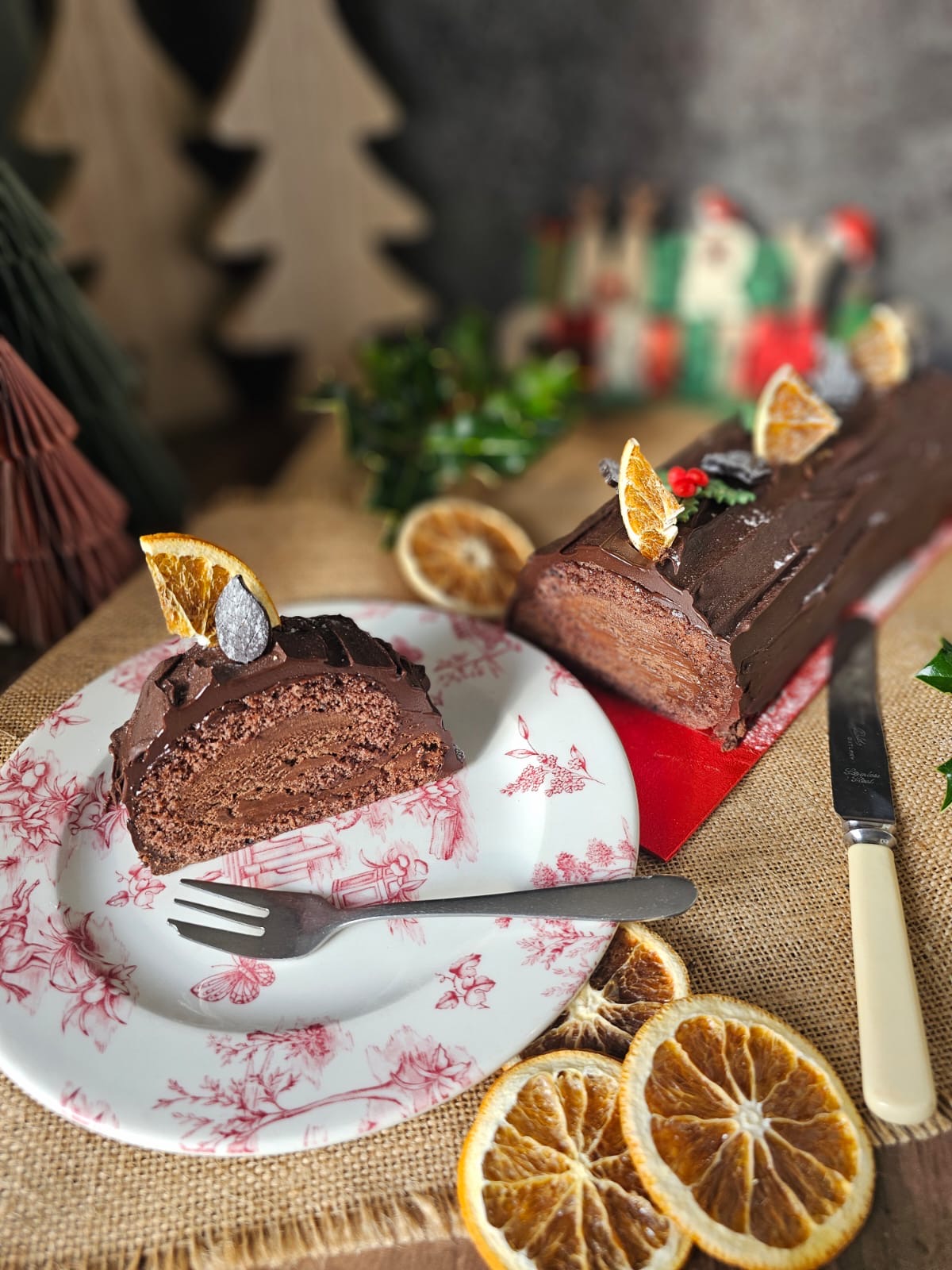 Christmas Chocolate Orange Yule Log